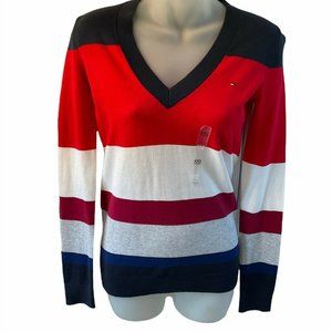 Tommy Hilfiger Womens V Neck Pullover Sweater XXS